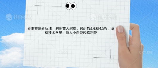 AI养生赛道新玩法，10条作品涨粉5.2W，操作简单，新人小白能轻松制作 - 轻创终点站