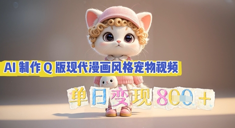 AI制作Q版现代漫画风格宠物视频，单日变现几张 - 轻创终点站