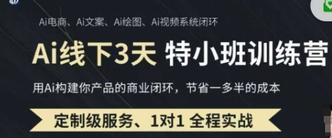 AI实操培训第20-21期线下，0基础保姆级教程，3月最新整理，企业获客、降本增效、打造超级个体 - 轻创终点站