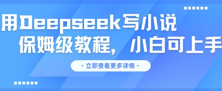 用Deepseek写小说，保姆级教程，小白可实操 - 轻创终点站