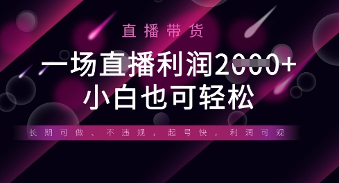 半无人直播带货，一场利润数张，适合所有平台玩法，小白也可轻松 - 轻创终点站