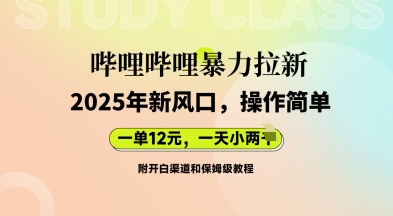 哔哩哔哩暴力拉新：2025年新风口，一单12元，一天数张(附开白渠道和保姆级教程) - 轻创终点站